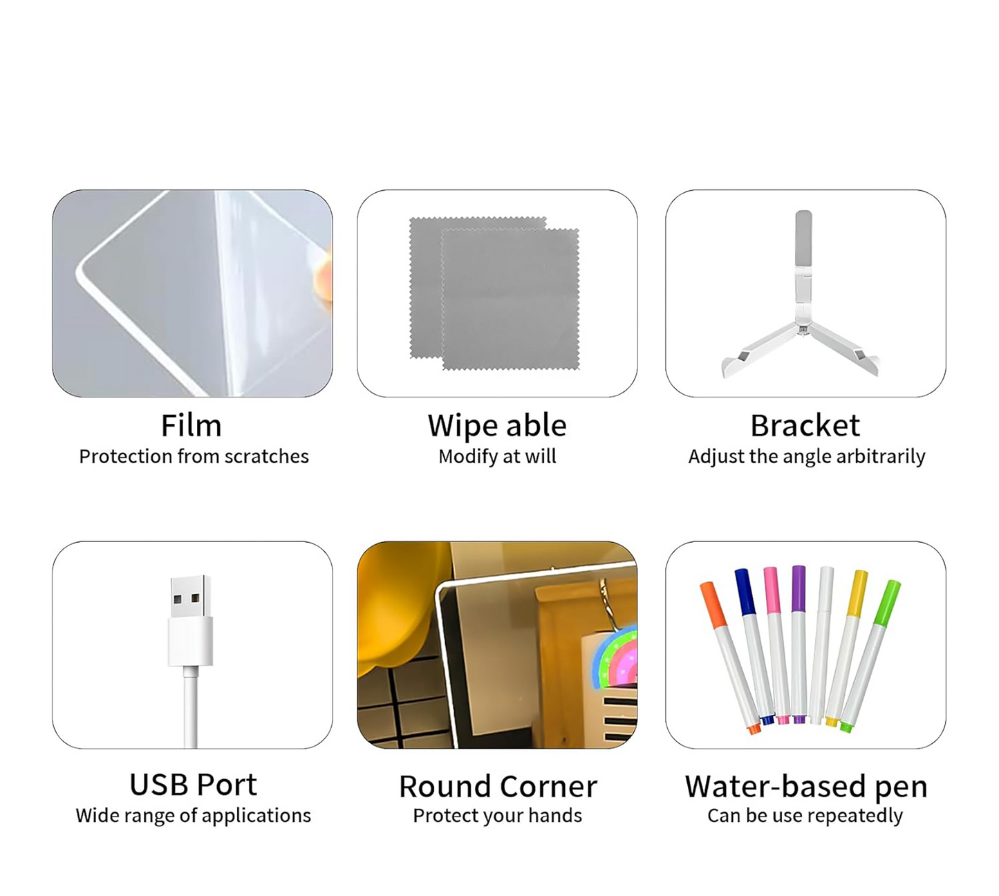 DoodleGlow™️ - LED Note Board Lamp Light