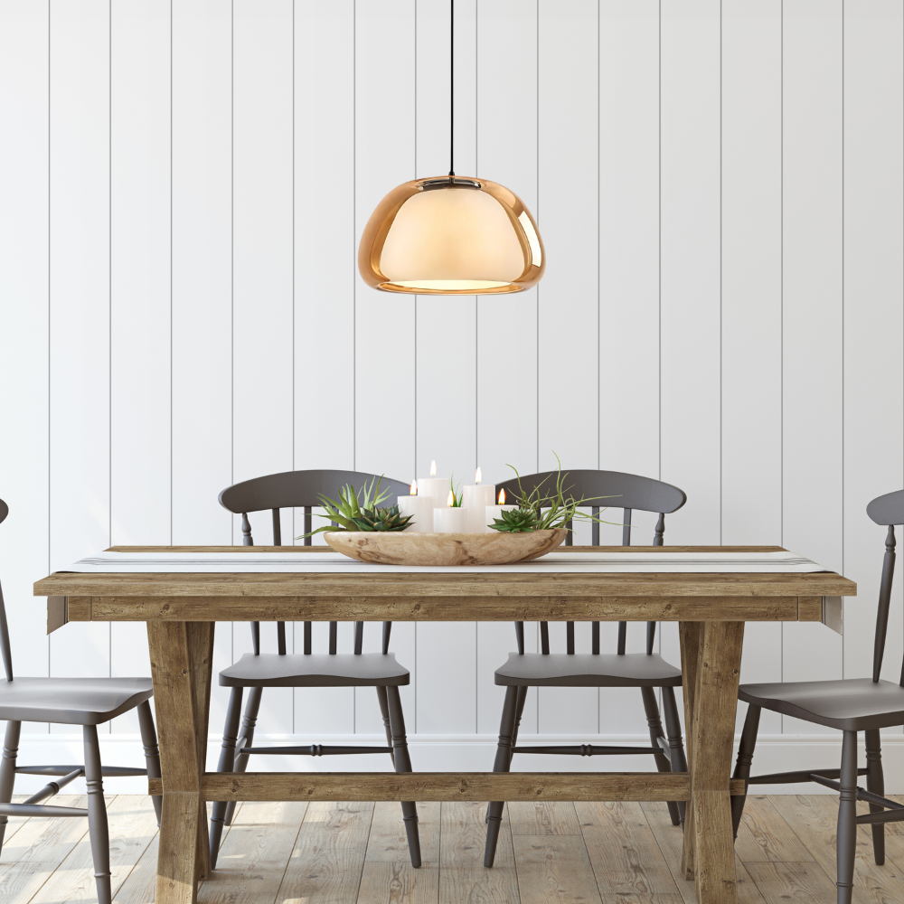 Glass Dome Pendant Light