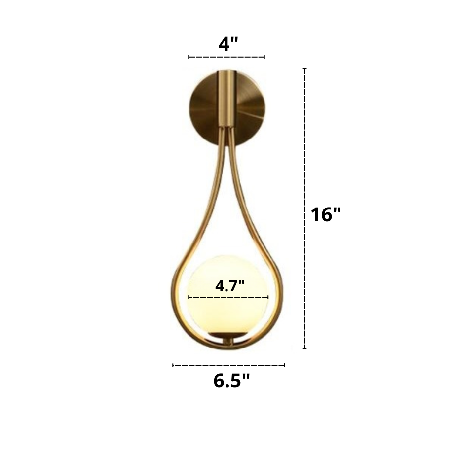 Nordic Glass Globe Wall Light