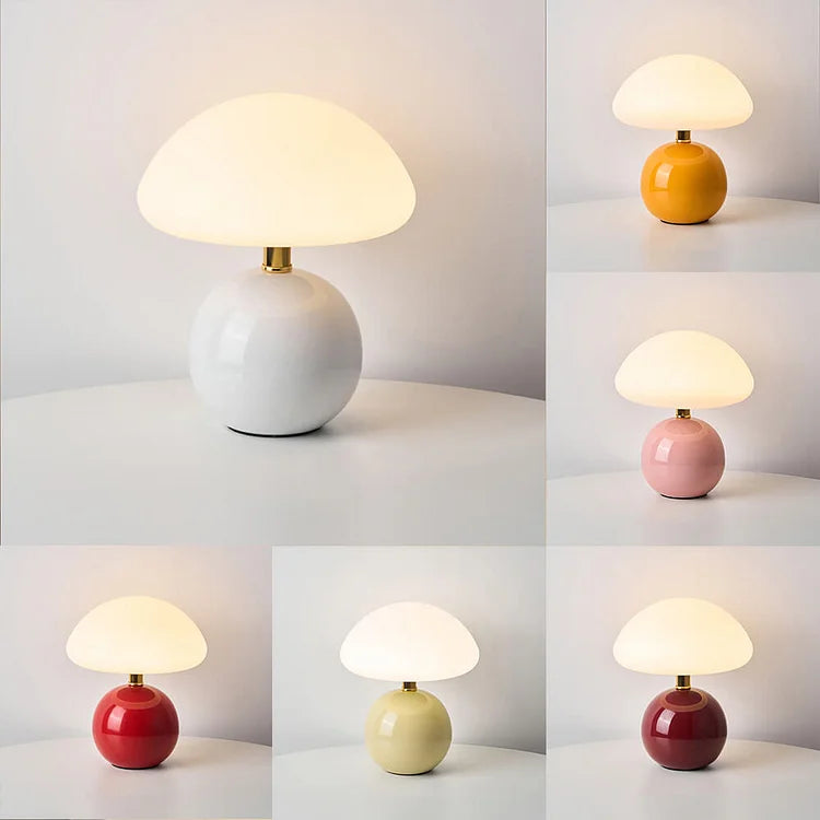 French Style Cream Mushroom Lamp – Modern Ambient Light