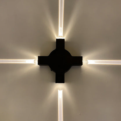 Cross Beam LED Outdoor Wall Light – Waterproof Modern Facade Lighting