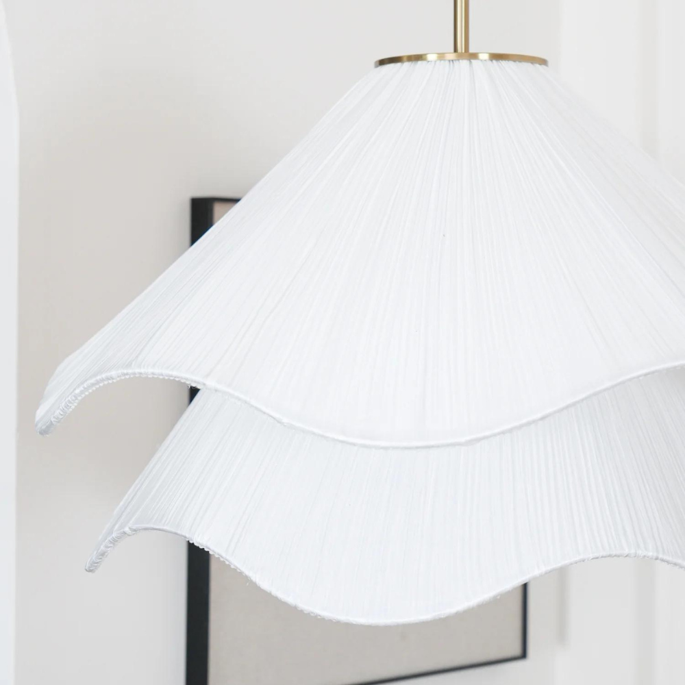 Floral Silk Pendant Light