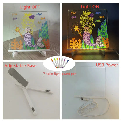 DoodleGlow™️ - LED Note Board Lamp Light