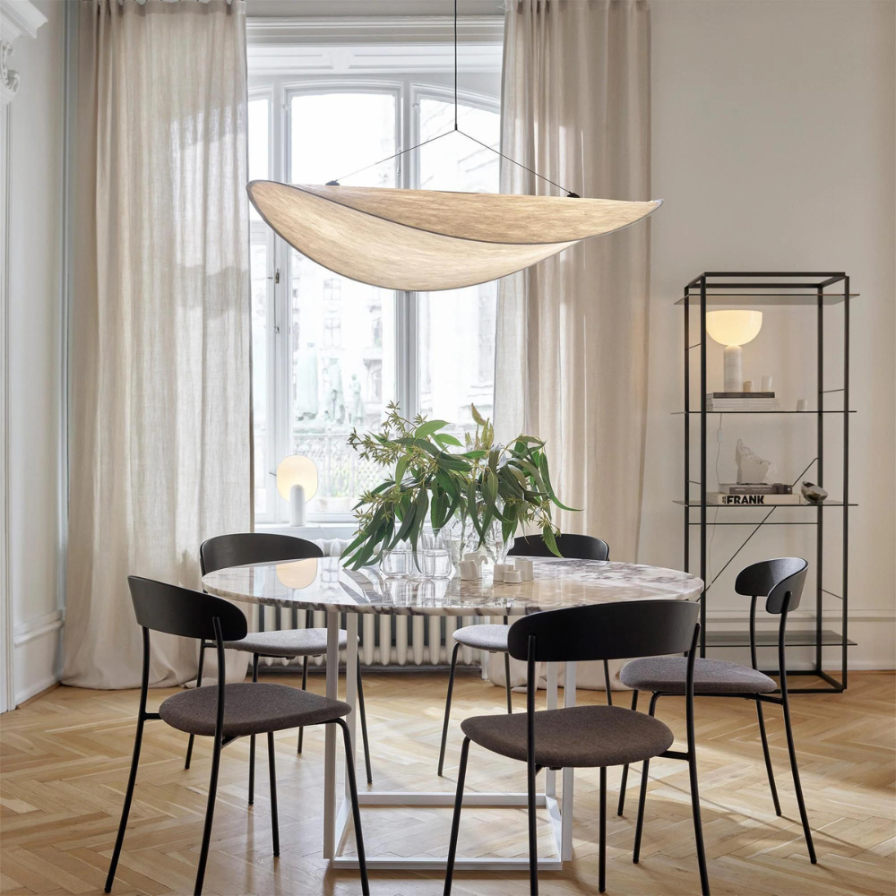 Japandi Silk Pendant Light