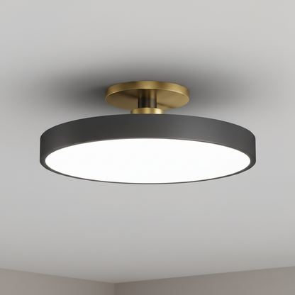 Datum Flush Mount Ceiling Light - Modern Two-Tone LED Fixture with Dimmable Option