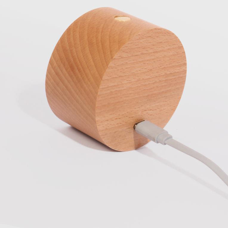 Adjustable Walnut LED Wall Lamp – Rotatable Wood Spotlight Fixture with Brass Detail
