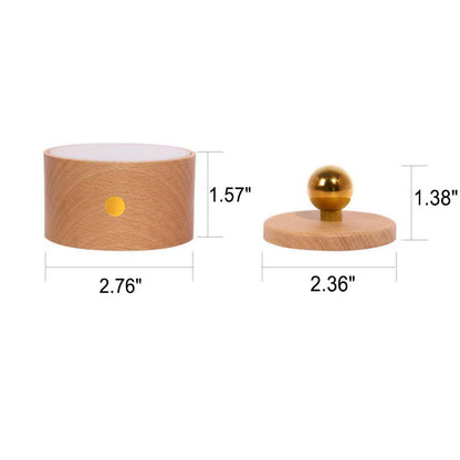 Adjustable Walnut LED Wall Lamp – Rotatable Wood Spotlight Fixture with Brass Detail