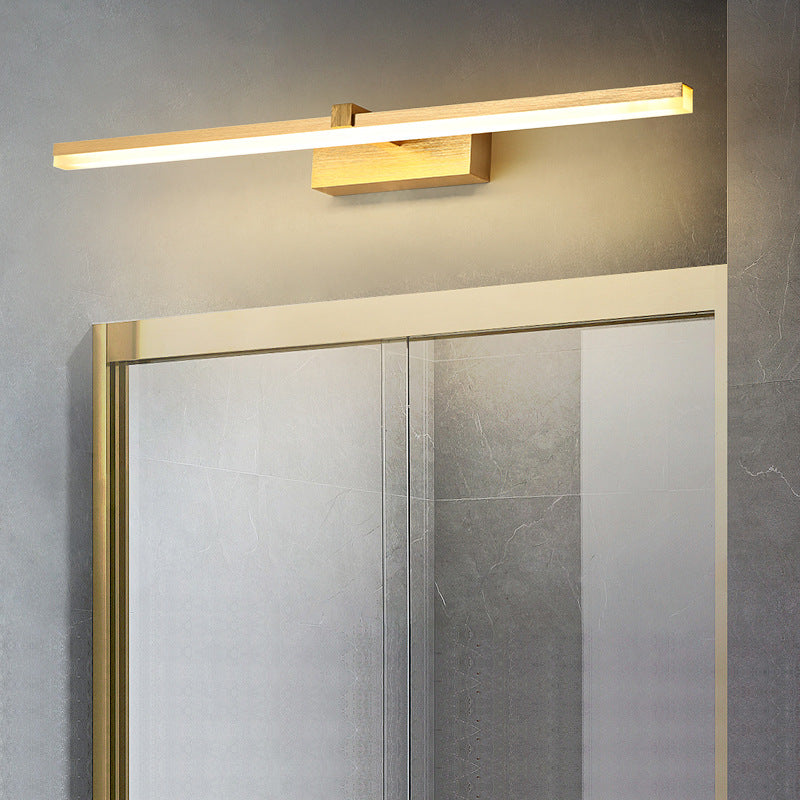 Lumina Linear LED Vanity Light – Brass Modern Bathroom Mirror Wall Fixture