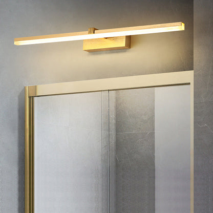 Lumina Linear LED Vanity Light – Brass Modern Bathroom Mirror Wall Fixture