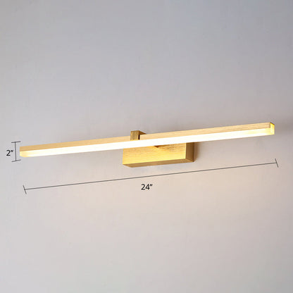 Lumina Linear LED Vanity Light – Brass Modern Bathroom Mirror Wall Fixture