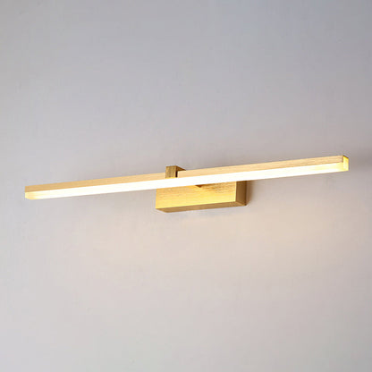 Lumina Linear LED Vanity Light – Brass Modern Bathroom Mirror Wall Fixture