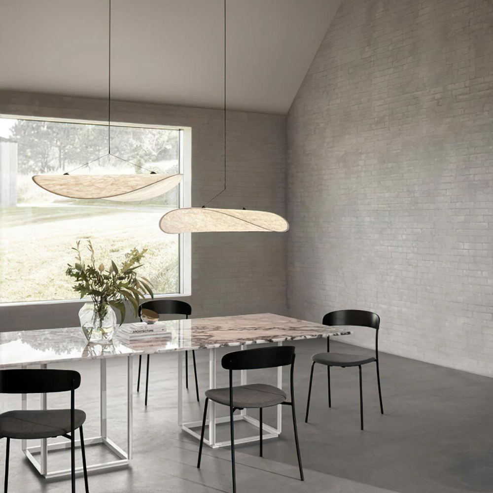 Japandi Silk Pendant Light