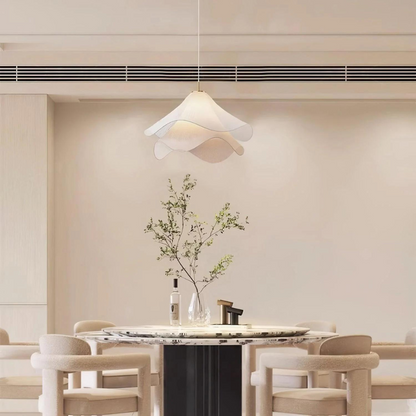 Floral Silk Pendant Light