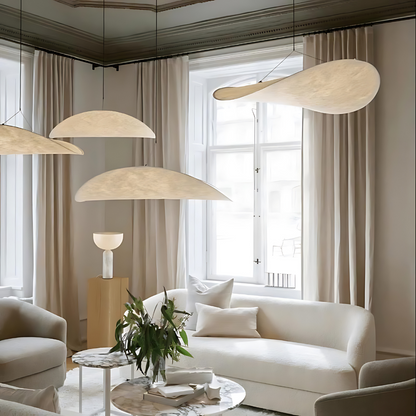 Japandi Silk Pendant Light