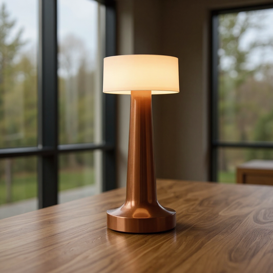 Aurelo Cordless Table Lamp – Rechargeable LED Metal Accent Lighting Dining Living Spaces