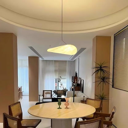 Japandi Silk Pendant Light