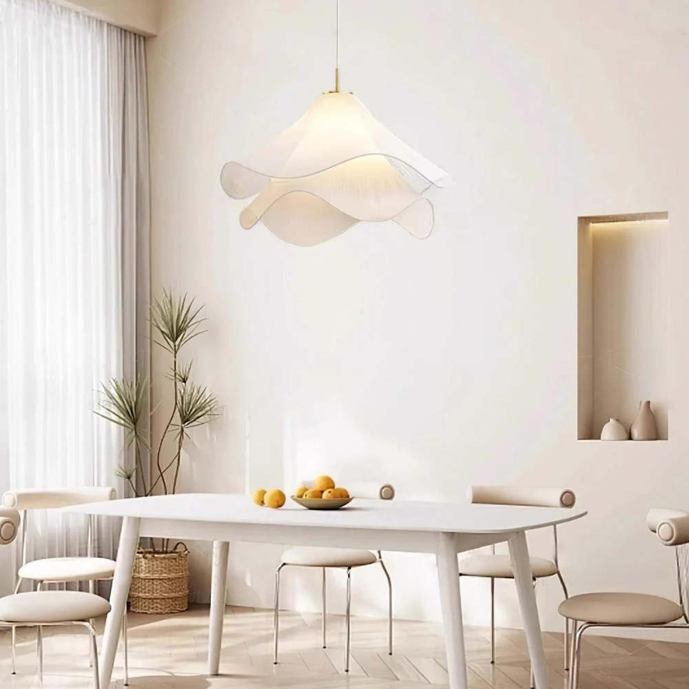 Floral Silk Pendant Light