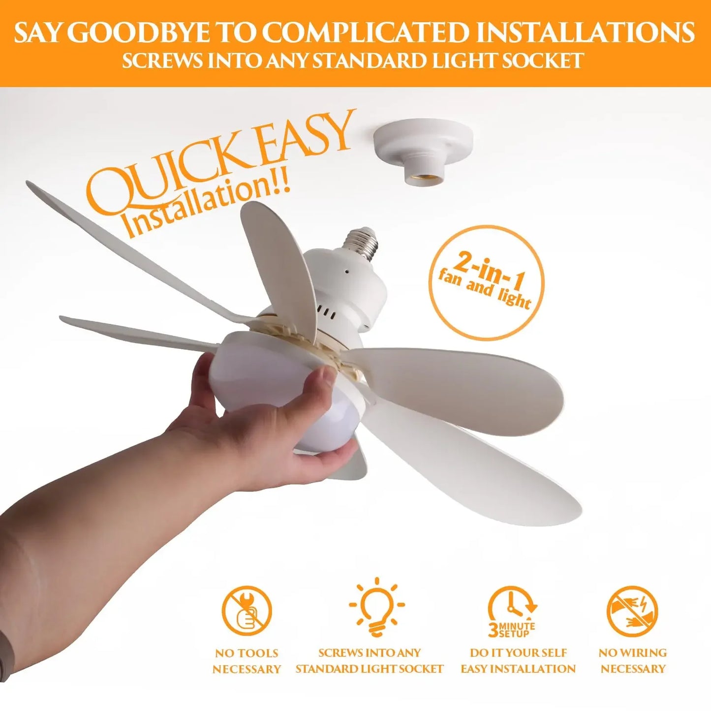 LED Ceiling Fan with Light with Remote Control – Silent Cooling & Adjustable Light