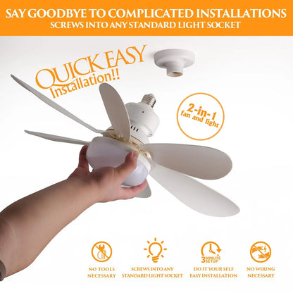 LED Ceiling Fan with Light with Remote Control – Silent Cooling & Adjustable Light