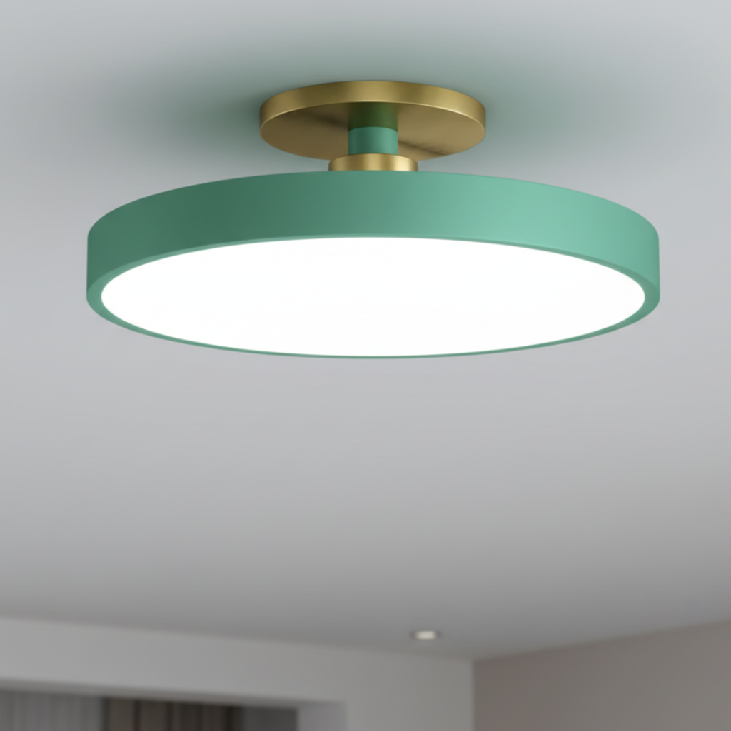 Datum Flush Mount Ceiling Light - Modern Two-Tone LED Fixture with Dimmable Option