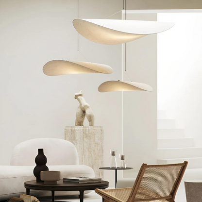 Japandi Silk Pendant Light