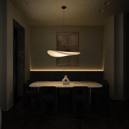 Japandi Silk Pendant Light