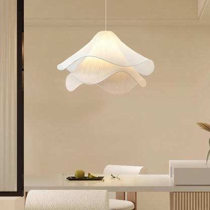 Floral Silk Pendant Light