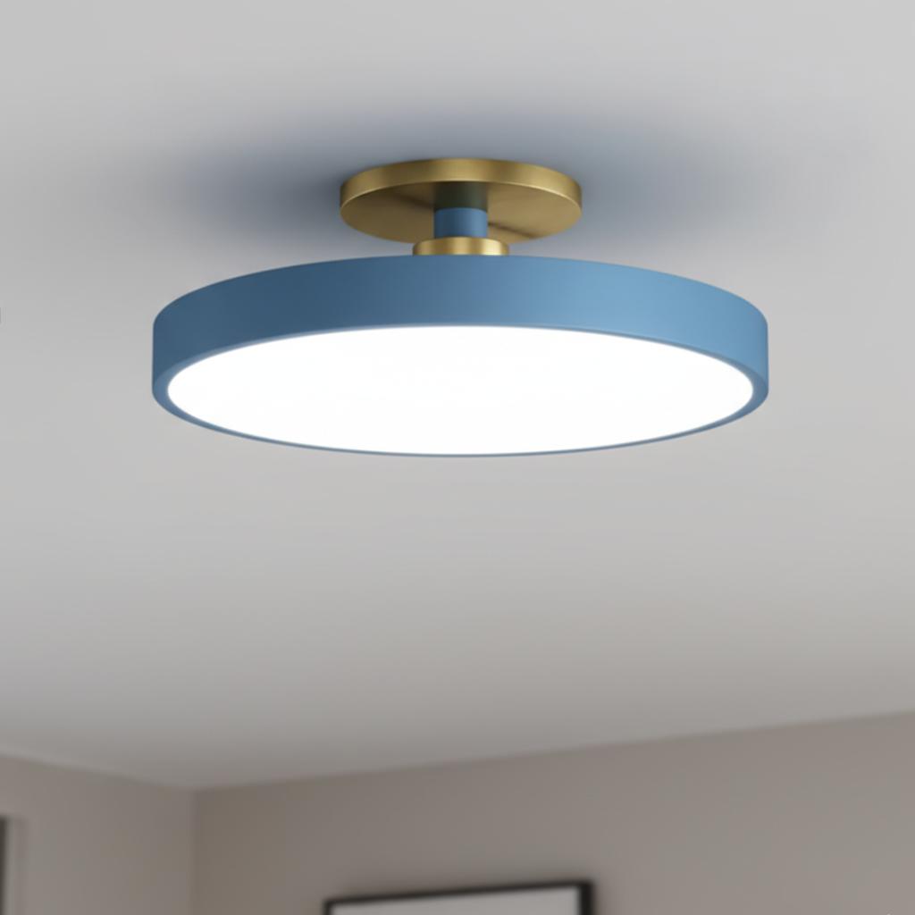 Datum Flush Mount Ceiling Light - Modern Two-Tone LED Fixture with Dimmable Option