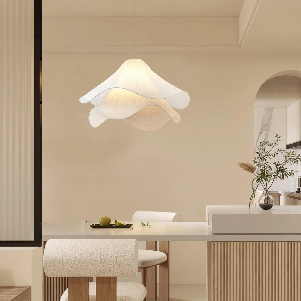 Floral Silk Pendant Light