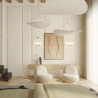 Japandi Silk Pendant Light