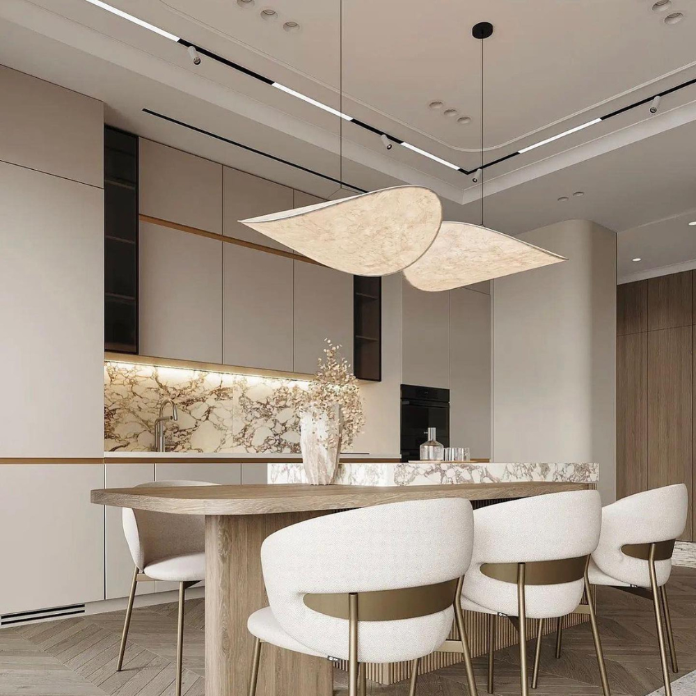 Japandi Silk Pendant Light