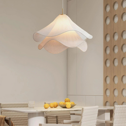 Floral Silk Pendant Light