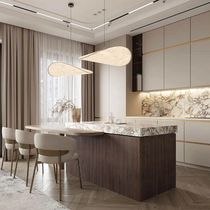 Japandi Silk Pendant Light