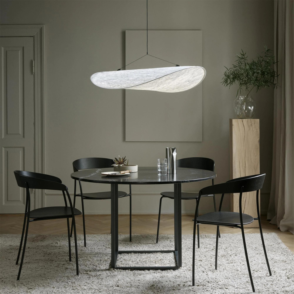 Japandi Silk Pendant Light