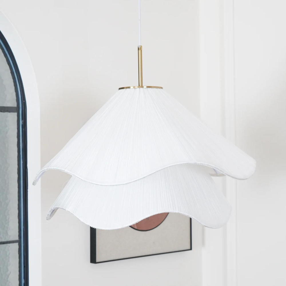 Floral Silk Pendant Light