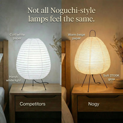 Japanese Rice Paper Table Lamp – Dimmable Lantern Light for Modern Interiors
