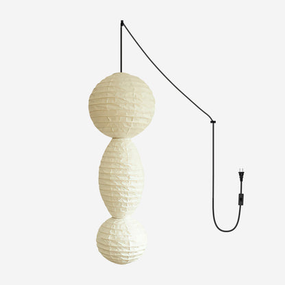 Akari Tayo - Elegant Plug-In Pendant Lamp with Washi Paper Shade