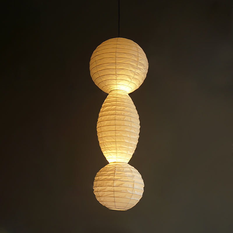 Akari Tayo - Elegant Plug-In Pendant Lamp with Washi Paper Shade