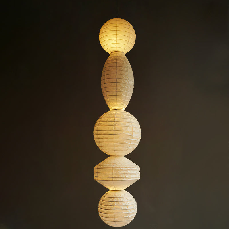 Akari Tayo - Elegant Plug-In Pendant Lamp with Washi Paper Shade