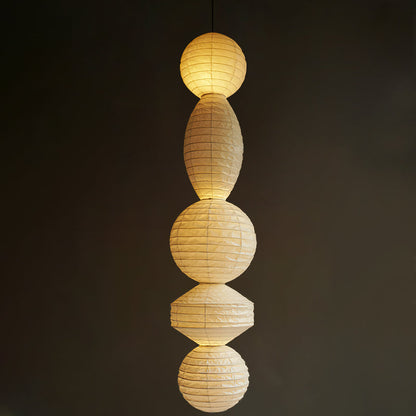 Akari Tayo - Elegant Plug-In Pendant Lamp with Washi Paper Shade
