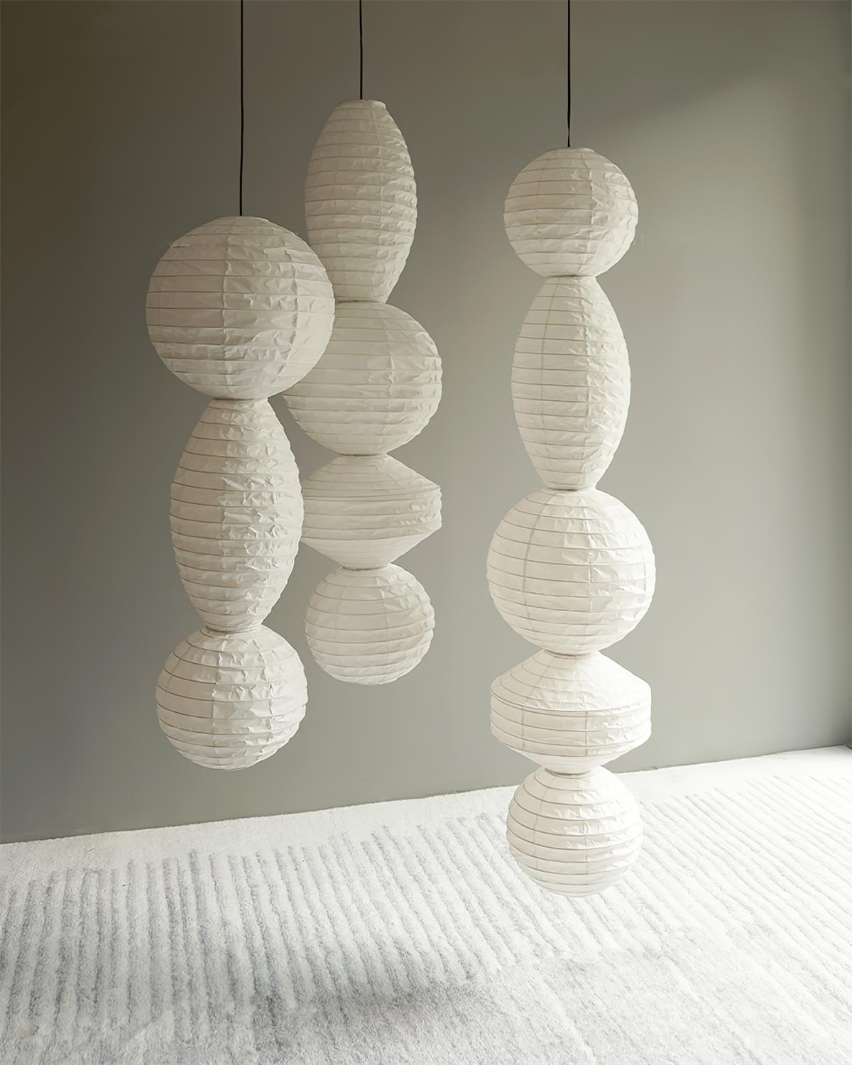 Akari Tayo - Elegant Plug-In Pendant Lamp with Washi Paper Shade