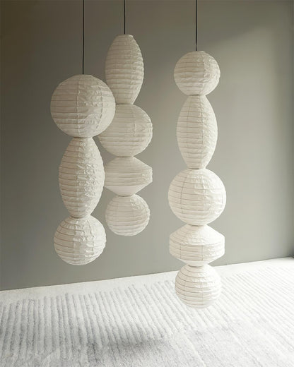 Akari Tayo - Elegant Plug-In Pendant Lamp with Washi Paper Shade