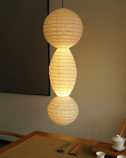 Akari Tayo - Elegant Plug-In Pendant Lamp with Washi Paper Shade