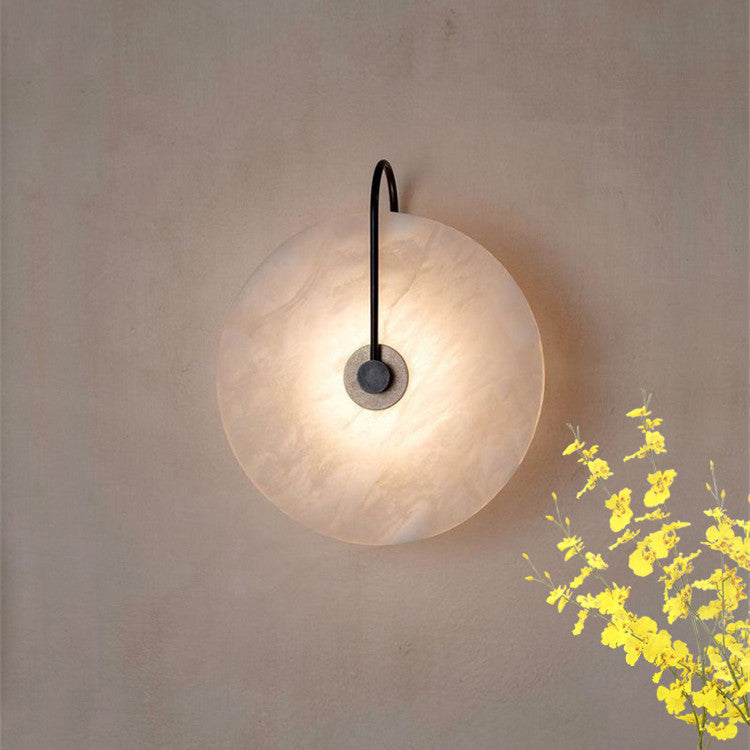 Alabaster Marble | LED Wall Sconce Lighting with Minimalist Design | Elegant Wall Lamp for Modern Interiors