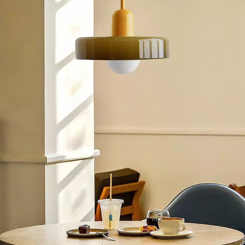 Pendant Light in Colored Glass