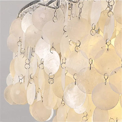 Celeste Collection | Modern Chandelier Light with Unique Shell Design | Elegant Fixture for Dining Room and Home Decor