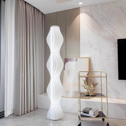 Coastal Elegance | Modern Floor Lamp with Dimmable LED Lighting | Unique Wavy Design for Warm Ambiance