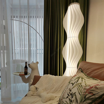 Coastal Elegance | Modern Floor Lamp with Dimmable LED Lighting | Unique Wavy Design for Warm Ambiance