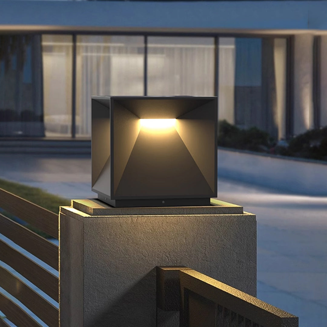 Contemporary Outdoor Lighting | Waterproof Solar Pillar Lights | Elegant Garden Fixtures for Ambient Illumination