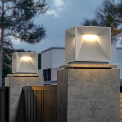 Contemporary Outdoor Lighting | Waterproof Solar Pillar Lights | Elegant Garden Fixtures for Ambient Illumination